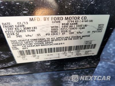 Zdjęcie 13 z 13 samochodu: 2013 FORD EXPLORER LIMITED VIN:1FM5K8F86DGC06251 - miniatura