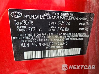 Zdjęcie 12 z 12 samochodu: 2018 HYUNDAI ELANTRA SEL VIN:5NPD84LF3JH318345 - miniatura