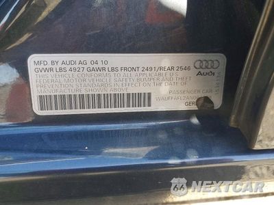 Zdjęcie 12 z 12 samochodu: 2010 AUDI A4 PREMIUM PLUS VIN:WAUFFAFL2AN061898 - miniatura