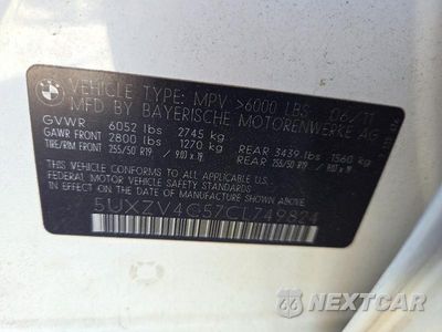 Zdjęcie 13 z 13 samochodu: 2012 BMW X5 XDRIVE35I VIN:5UXZV4C57CL749824 - miniatura