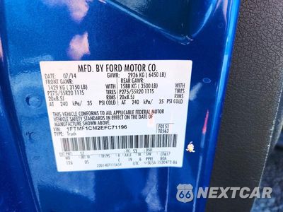 Zdjęcie 12 z 12 samochodu: 2014 FORD F150 VIN:1FTMF1CM2EFC71196 - miniatura