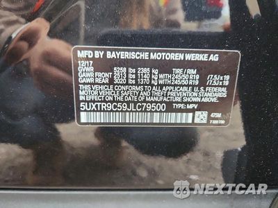 Zdjęcie 13 z 13 samochodu: 2018 BMW X3 XDRIVE30I VIN:5UXTR9C59JLC79500 - miniatura