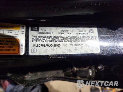 Zdjęcie 13 z 13 samochodu: 2020 CHEVROLET SPARK 2LT VIN:KL8CF6SA0LC427985 - miniatura