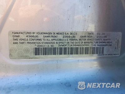Zdjęcie 12 z 12 samochodu: 2005 VOLKSWAGEN NEW JETTA 2.5L OPTION PACKAGE 2 VIN:3VWDF71K05M603055 - miniatura