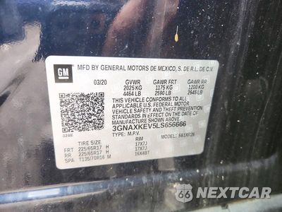 Zdjęcie 13 z 13 samochodu: 2020 CHEVROLET EQUINOX LT VIN:3GNAXKEV5LS656666 - miniatura