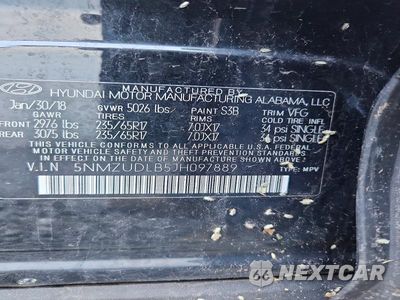 Zdjęcie 13 z 13 samochodu: 2018 HYUNDAI SANTA FE SPORT 2.4L VIN:5NMZUDLB5JH097889 - miniatura