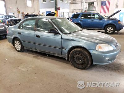 Czwarte zdjęcie samochodu z boku: 2000 HONDA CIVIC LX VIN:1HGEJ6678YL043524 - miniatura