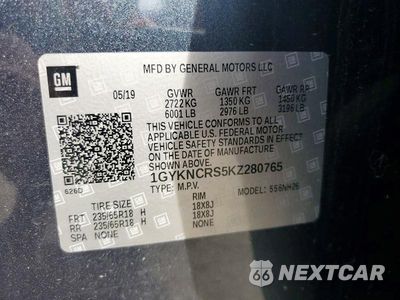 Zdjęcie 13 z 13 samochodu: 2019 CADILLAC XT5 LUXURY VIN:1GYKNCRS5KZ280765 - miniatura