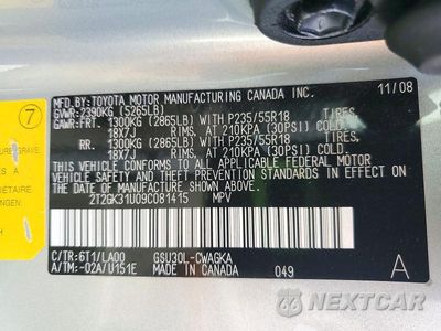 Zdjęcie 13 z 13 samochodu: 2009 LEXUS RX 350 VIN:2T2GK31U09C081415 - miniatura