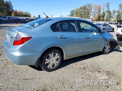 Trzecie zdjęcie samochodu z tyłu: 2012 HONDA CIVIC HYBRID L VIN:JHMFB4F35CS005859 - miniatura