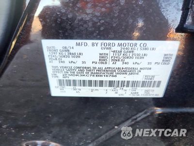Zdjęcie 14 z 14 samochodu: 2014 FORD EDGE LIMITED VIN:2FMDK3KC7EBB16768 - miniatura