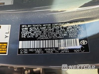 Zdjęcie 12 z 12 samochodu: 2026 TOYOTA PRIUS XLE VIN:JTDADABU9T3034861 - miniatura