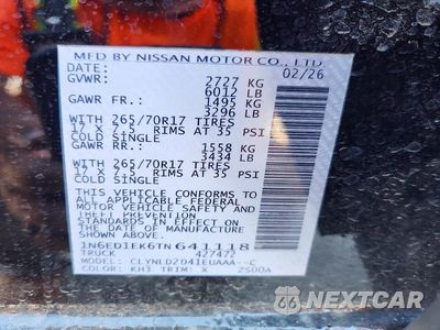 Zdjęcie 13 z 13 samochodu: 2026 NISSAN FRONTIER PRO-4X VIN:1N6ED1EK6TN641118 - miniatura