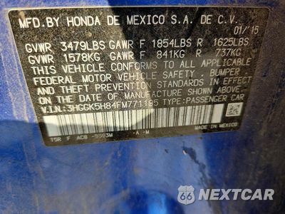 Zdjęcie 13 z 13 samochodu: 2015 HONDA FIT EX VIN:3HGGK5H84FM771195 - miniatura