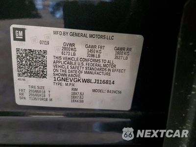 Zdjęcie 13 z 13 samochodu: 2020 CHEVROLET TRAVERSE LT VIN:1GNEVGKW8LJ116814 - miniatura