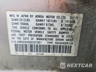 Zdjęcie 12 z 12 samochodu: 2013 HONDA FIT SPORT VIN:JHMGE8H56DC027821 - miniatura
