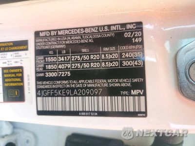 Zdjęcie 13 z 13 samochodu: 2020 MERCEDES-BENZ GLS 450 4MATIC VIN:4JGFF5KE9LA209097 - miniatura