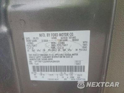 Zdjęcie 12 z 12 samochodu: 2006 FORD F150 VIN:1FTRF12256NA26020 - miniatura