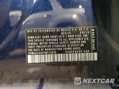 Zdjęcie 12 z 12 samochodu: 2015 VOLKSWAGEN GOLF SPORTWAGEN TDI S VIN:3VWCA7AUXFM518835 - miniatura