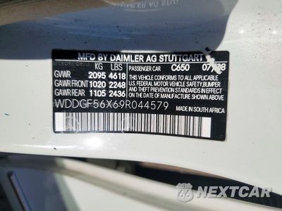 Zdjęcie 12 z 12 samochodu: 2009 MERCEDES-BENZ C 350 VIN:WDDGF56X69R044579 - miniatura