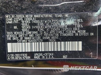 Zdjęcie 13 z 13 samochodu: 2010 TOYOTA TUNDRA DOUBLE CAB SR5 VIN:5TFUM5F16AX007529 - miniatura