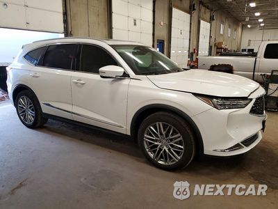 Czwarte zdjęcie samochodu z boku: 2022 ACURA MDX ADVANCE VIN:5J8YE1H81NL040423 - miniatura