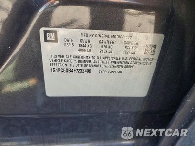 Zdjęcie 13 z 13 samochodu: 2015 CHEVROLET CRUZE LT VIN:1G1PC5SB4F7232496 - miniatura