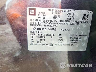 Zdjęcie 13 z 13 samochodu: 2017 CADILLAC XT5 VIN:1GYKNARS7HZ240488 - miniatura