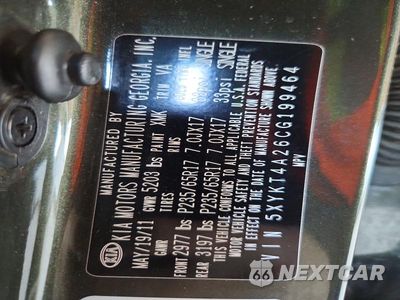 Zdjęcie 12 z 12 samochodu: 2012 KIA SORENTO LX VIN:5XYKT4A26CG199464 - miniatura