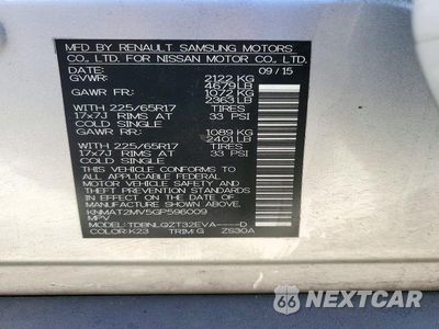 Zdjęcie 14 z 14 samochodu: 2016 NISSAN ROGUE SV VIN:KNMAT2MV5GP596009 - miniatura