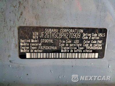 Zdjęcie 12 z 12 samochodu: 2023 SUBARU CROSSTREK SPORT VIN:JF2GTHSC8PH270909 - miniatura