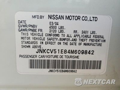 Zdjęcie 12 z 12 samochodu: 2004 INFINITI G35 BASE VIN:JNKCV51E84M609842 - miniatura