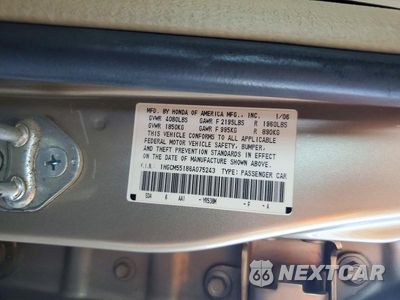 Zdjęcie 12 z 12 samochodu: 2006 HONDA ACCORD VALUE VIN:1HGCM55186A075243 - miniatura
