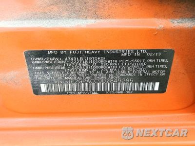 Zdjęcie 12 z 12 samochodu: 2013 SUBARU XV CROSSTREK 2.0 PREMIUM VIN:JF2GPACC9D2849285 - miniatura