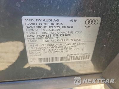 Zdjęcie 14 z 14 samochodu: 2019 AUDI E-TRON PRESTIGE VIN:WA1VABGE1KB009100 - miniatura