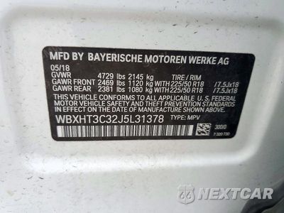 Zdjęcie 13 z 13 samochodu: 2018 BMW X1 XDRIVE28I VIN:WBXHT3C32J5L31378 - miniatura