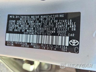 Zdjęcie 12 z 12 samochodu: 2023 TOYOTA COROLLA SE VIN:5YFS4MCE7PP147167 - miniatura
