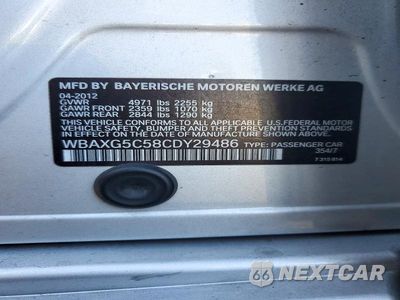 Zdjęcie 12 z 12 samochodu: 2012 BMW 528 I VIN:WBAXG5C58CDY29486 - miniatura