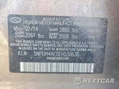 Zdjęcie 12 z 12 samochodu: 2014 HYUNDAI ELANTRA SE VIN:5NPDH4AE0EH530636 - miniatura