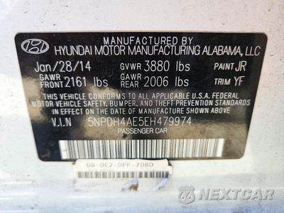 Zdjęcie 12 z 12 samochodu: 2014 HYUNDAI ELANTRA SE VIN:5NPDH4AE5EH479974 - miniatura