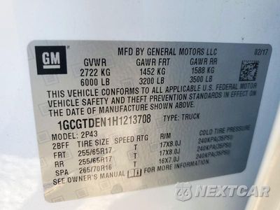 Zdjęcie 13 z 13 samochodu: 2017 CHEVROLET COLORADO Z71 VIN:1GCGTDEN1H1213708 - miniatura
