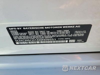 Zdjęcie 12 z 12 samochodu: 2022 BMW X5 XDRIVE40I VIN:5UXCR6C01N9N09551 - miniatura