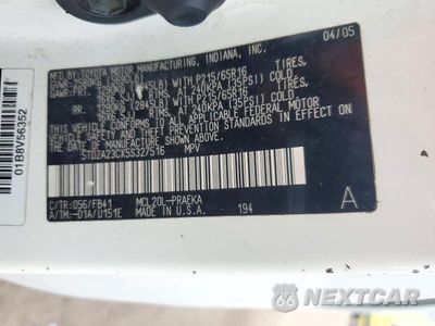 Zdjęcie 13 z 13 samochodu: 2005 TOYOTA SIENNA LE 8 PASSENGER VIN:5TDZA23CX5S327516 - miniatura