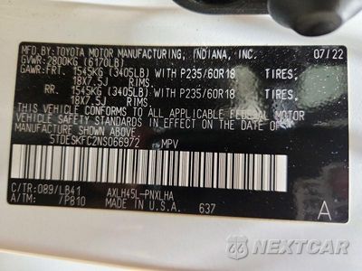 Zdjęcie 13 z 13 samochodu: 2022 TOYOTA SIENNA PLATINUM 7-PASSENGER VIN:5TDESKFC2NS066972 - miniatura
