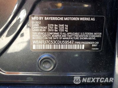 Zdjęcie 12 z 12 samochodu: 2012 BMW 535 XI VIN:WBAFU7C53CDU59547 - miniatura