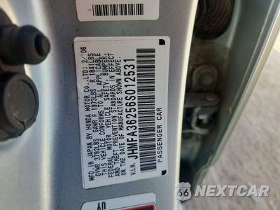 Zdjęcie 12 z 12 samochodu: 2006 HONDA CIVIC HYBRID VIN:JHMFA36256S012531 - miniatura