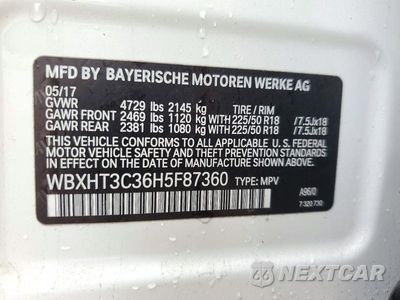 Zdjęcie 13 z 13 samochodu: 2017 BMW X1 XDRIVE28I VIN:WBXHT3C36H5F87360 - miniatura