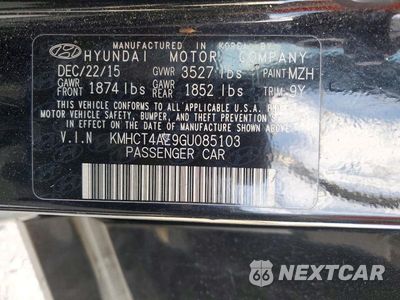 Zdjęcie 12 z 12 samochodu: 2016 HYUNDAI ACCENT SE VIN:KMHCT4AE9GU085103 - miniatura