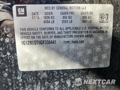 Zdjęcie 12 z 12 samochodu: 2016 CHEVROLET MALIBU LS VIN:1G1ZB5ST0GF338441 - miniatura