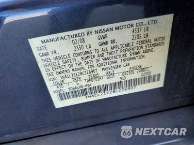 Zdjęcie 12 z 12 samochodu: 2008 NISSAN ALTIMA HYBRID BASE VIN:1N4CL21E28C226907 - miniatura